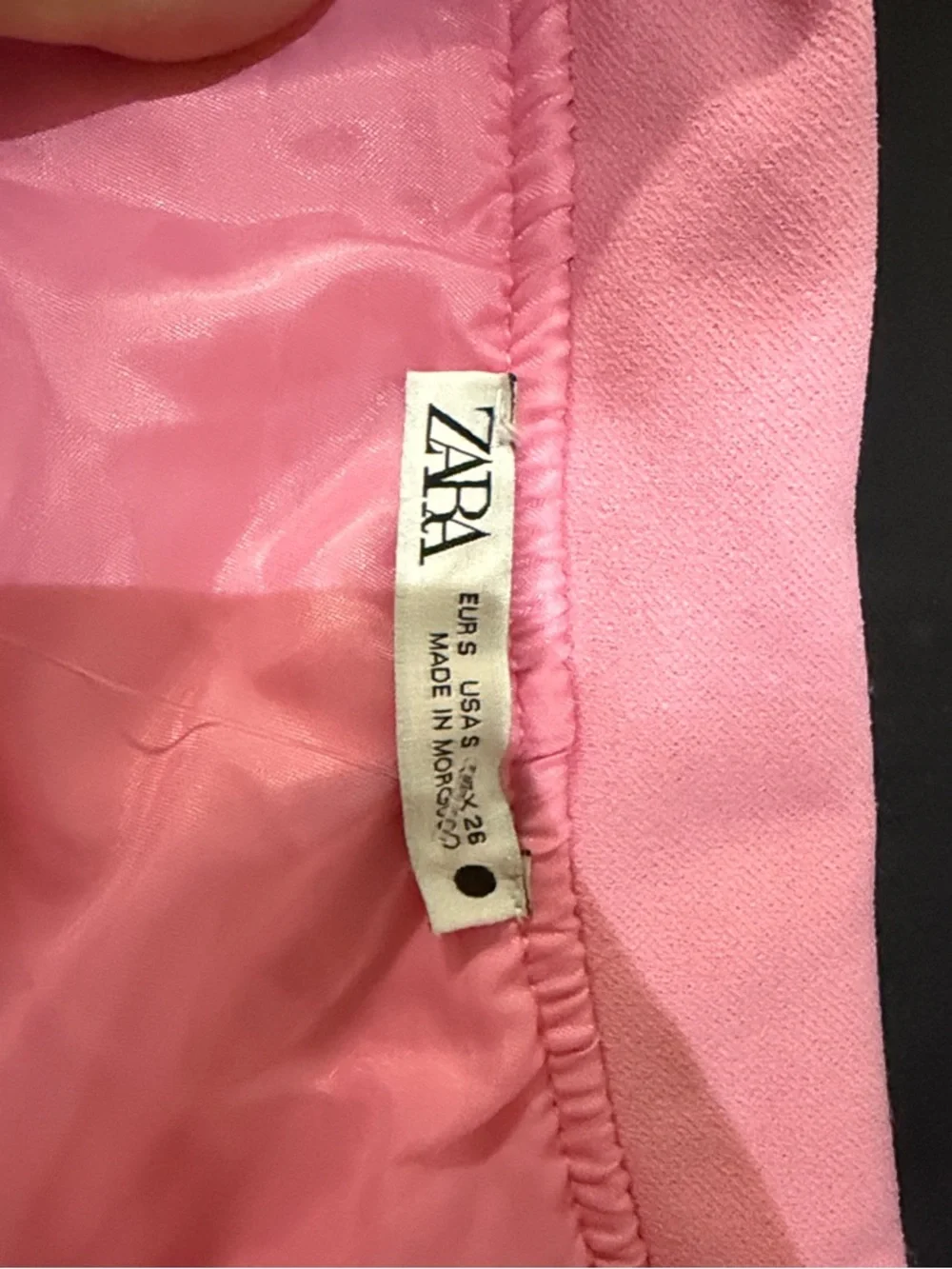 Zara Pink Fold-Over Waist Skater Skirt